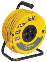 Удлинитель на катушке с заземлением IEK Industrial 4х50м 16А 3500Вт IP20 картинка 